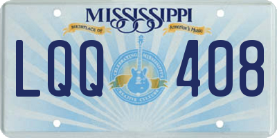 MS license plate LQQ408