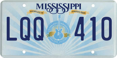 MS license plate LQQ410