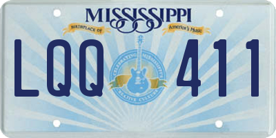 MS license plate LQQ411