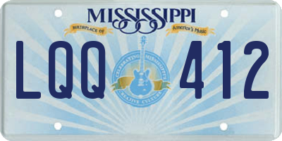 MS license plate LQQ412