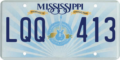 MS license plate LQQ413