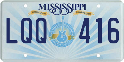 MS license plate LQQ416