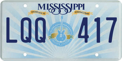 MS license plate LQQ417