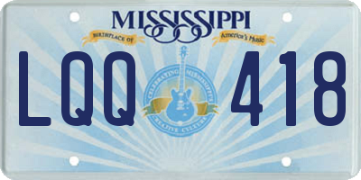 MS license plate LQQ418