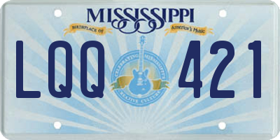 MS license plate LQQ421