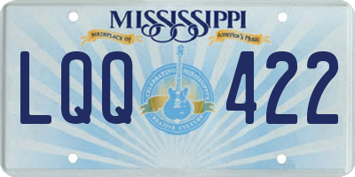 MS license plate LQQ422