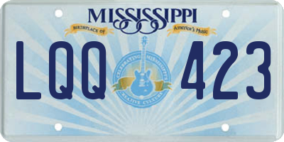 MS license plate LQQ423