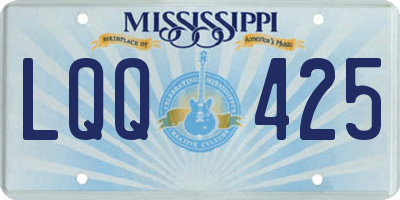 MS license plate LQQ425