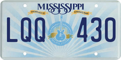 MS license plate LQQ430