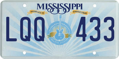 MS license plate LQQ433