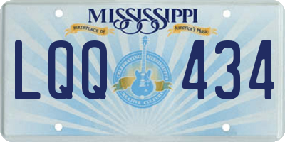 MS license plate LQQ434