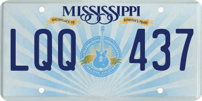 MS license plate LQQ437