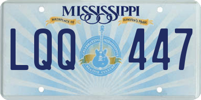 MS license plate LQQ447