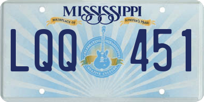 MS license plate LQQ451