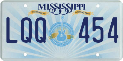 MS license plate LQQ454