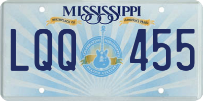 MS license plate LQQ455