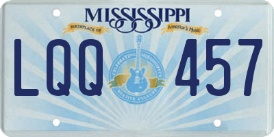 MS license plate LQQ457
