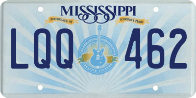 MS license plate LQQ462