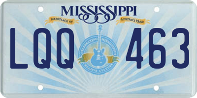 MS license plate LQQ463