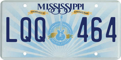 MS license plate LQQ464