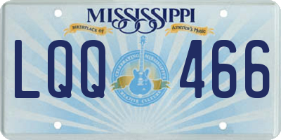 MS license plate LQQ466