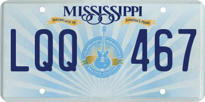 MS license plate LQQ467