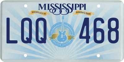MS license plate LQQ468