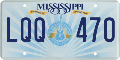 MS license plate LQQ470