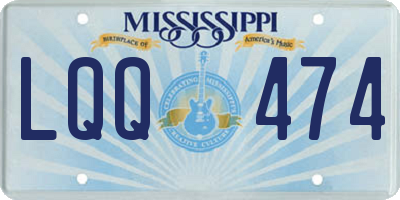 MS license plate LQQ474