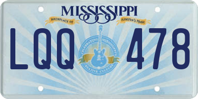 MS license plate LQQ478
