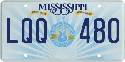 MS license plate LQQ480