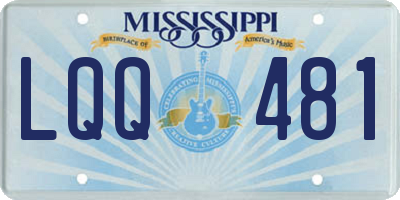 MS license plate LQQ481