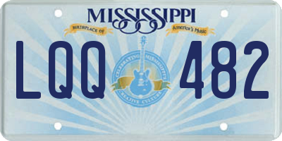 MS license plate LQQ482