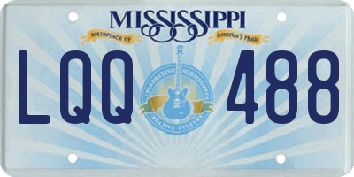 MS license plate LQQ488