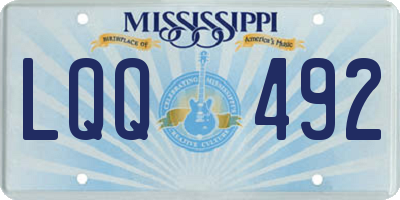 MS license plate LQQ492