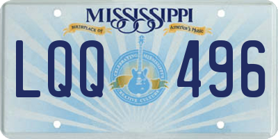 MS license plate LQQ496