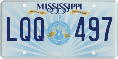 MS license plate LQQ497