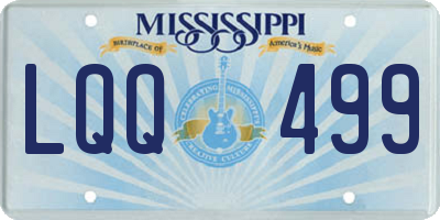 MS license plate LQQ499
