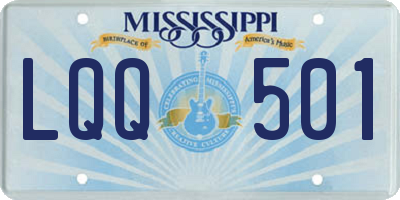 MS license plate LQQ501