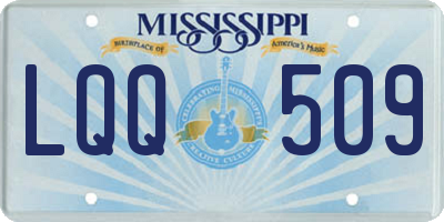 MS license plate LQQ509
