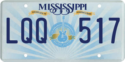 MS license plate LQQ517