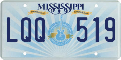 MS license plate LQQ519