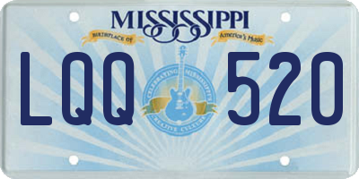MS license plate LQQ520