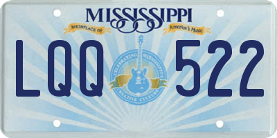 MS license plate LQQ522