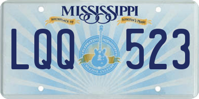 MS license plate LQQ523