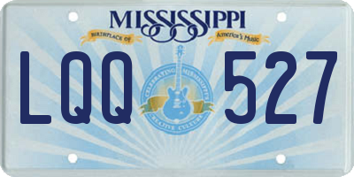 MS license plate LQQ527