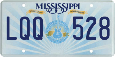 MS license plate LQQ528