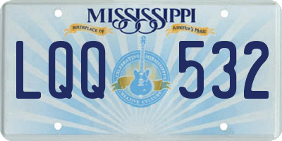 MS license plate LQQ532