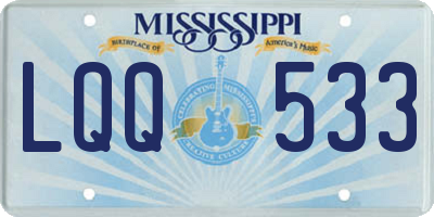 MS license plate LQQ533