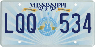 MS license plate LQQ534